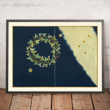 Old Star Map of Corona Meridionalis by Johann Bayer, 1603 - Celestial Constellation Chart