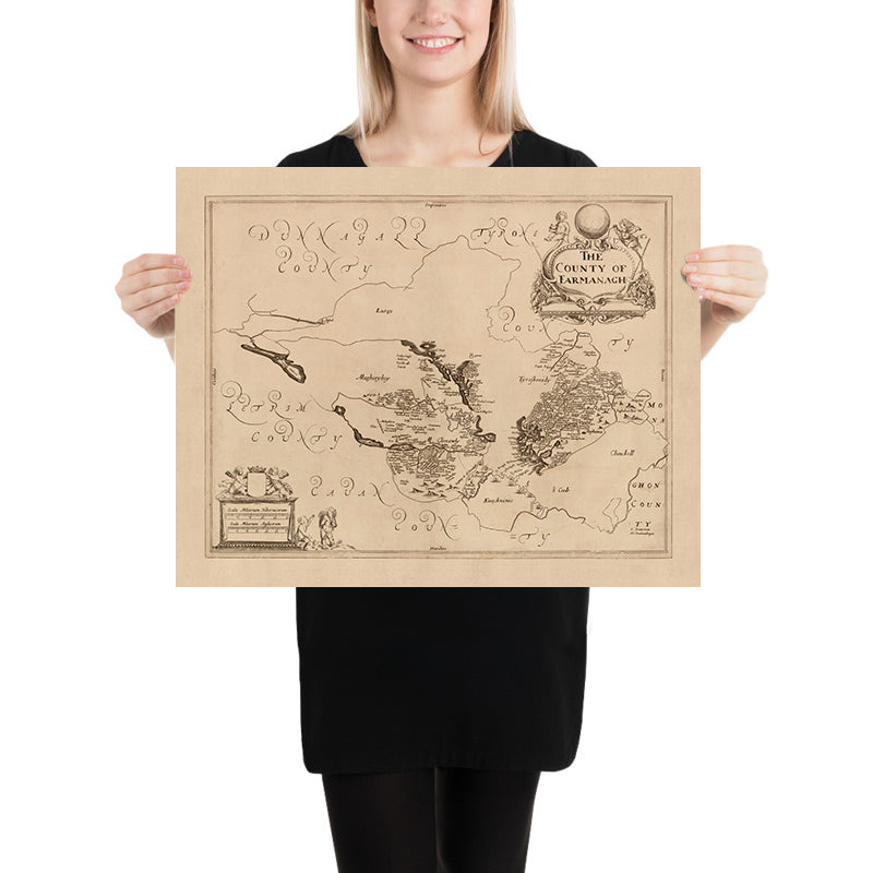 Old Map of County Fermanagh by Petty, 1685: Enniskillen, Castle Coole, Crom Estate, Florence Court, Lough Erne