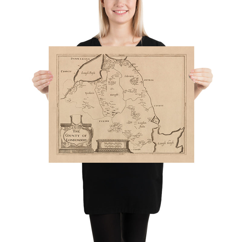 Old Map of County Londonderry by Petty, 1685: Ballymoney, Portrush, Coleraine, Limavady, Downhill Demesne, Roe Valley