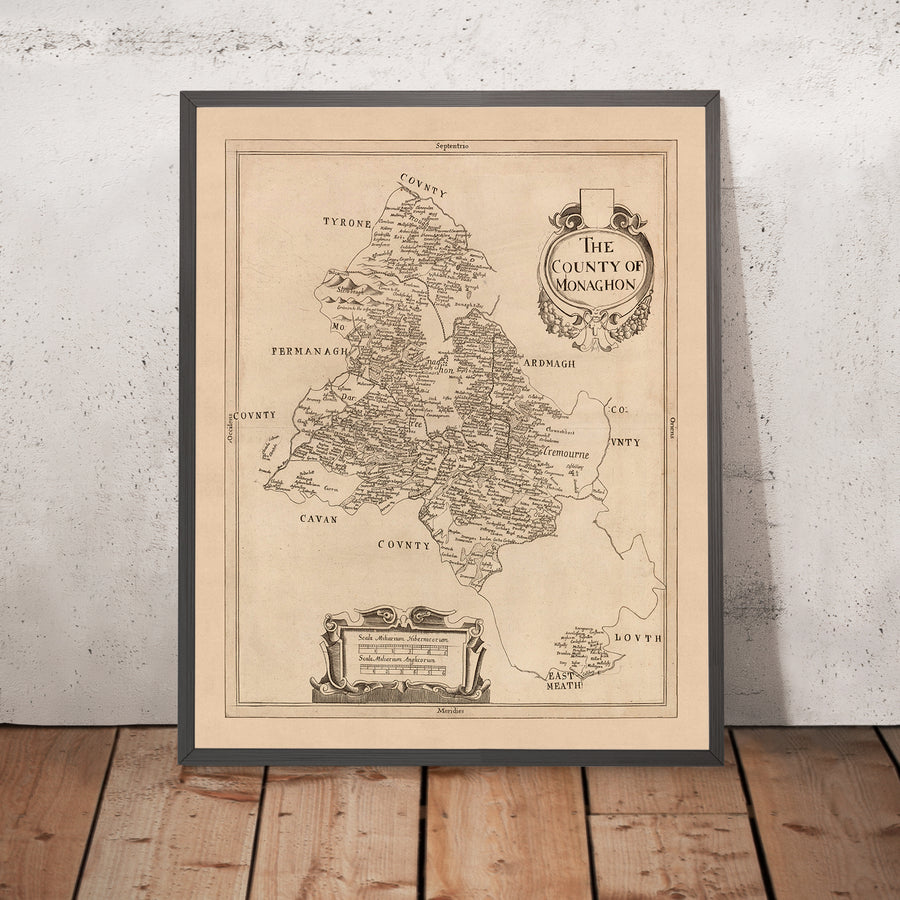 Old Map of County Monaghan, 1685: Monaghan, Glaslough, Castleblaney, Clones, Ballybay