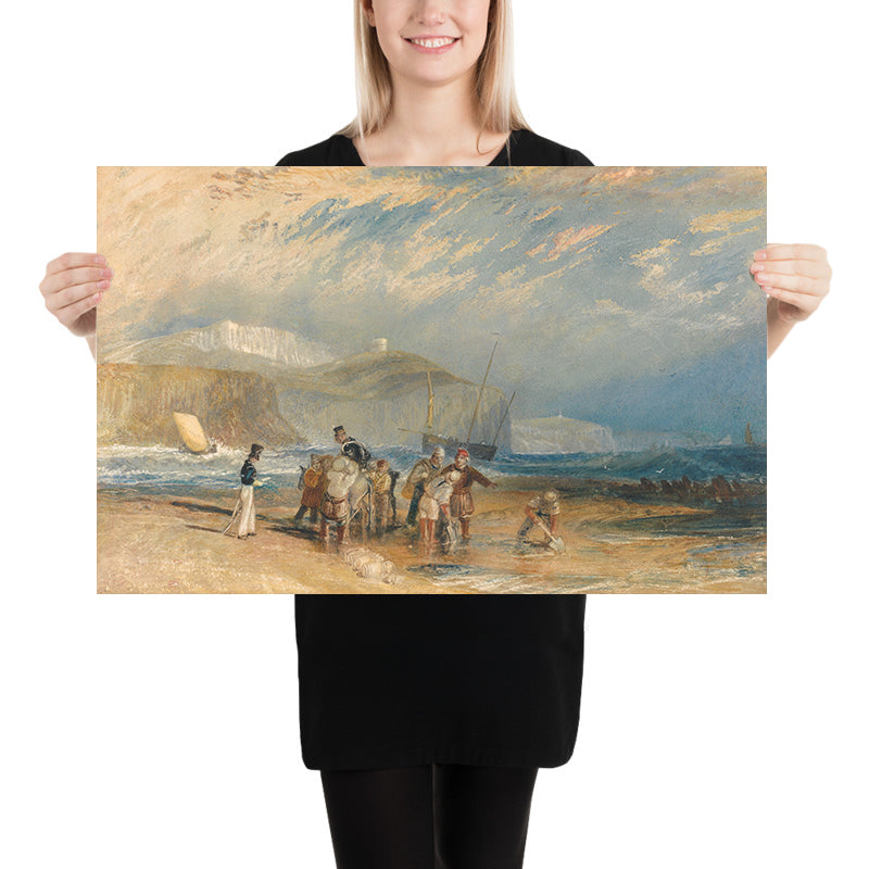 Folkestone Harbour and Coast by Turner, 1829