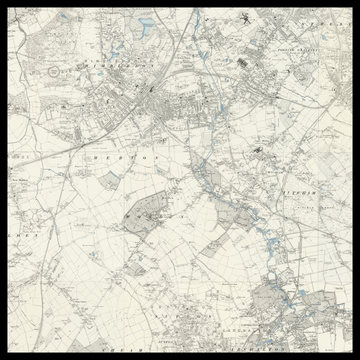 An old Ordnance Survey map of Borough of Merton