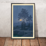 Vollmond bei Gamo von Hasui Kawase, 1935 