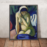 Naked Girl with Headscarf by August Macke, 1910