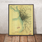 Old Map of Buffalo, New York by USGS, 1901 – Lake Erie, Grand Island & West Seneca