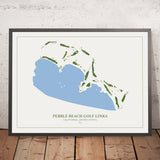Pebble Beach Golf Links: Modern Golf Course Map