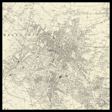 An old Ordnance Survey map of Cheltenham