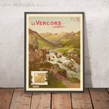 Affiche de voyage du Vercors : P.L.M. Le Vercors (Dauphiné) par Frederic Hugo d’Alési 