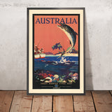 Cartel de viaje de la Gran Barrera de Coral: Gran Barrera de Coral de James Northfield, 1930 