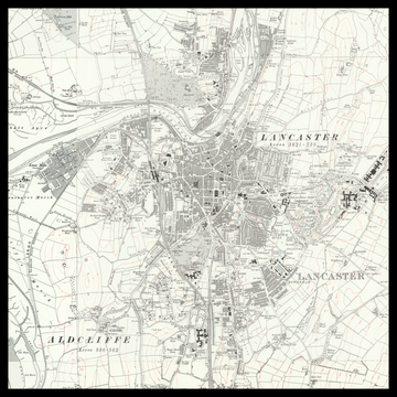 An old Ordnance Survey map of Lancaster