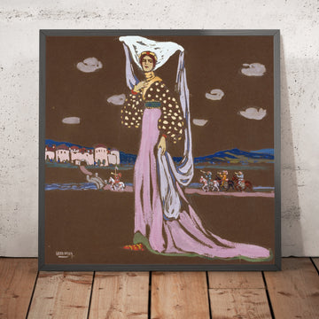 A framed image of 