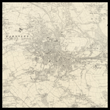 Mapa antiguo personalizado de Barnsley 