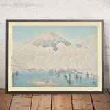 Mt. Fuji Morgen am Hirano-See, Yamanaka von Hasui Kawase 1935 
