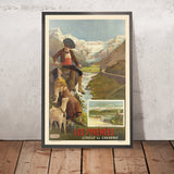 Pyrenees Travel Poster: Cirque de Gavarnie by F. Hugo d’Alési, 1890