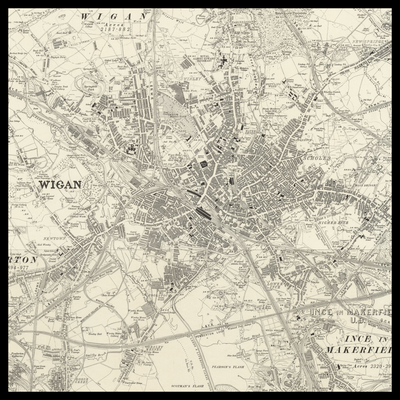 An old Ordnance Survey map of Wigan