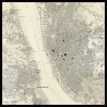 An old Ordnance Survey map of Liverpool
