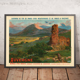 Auvergne Travel Poster: Chemins de Fer by Établissements Minot, 1904