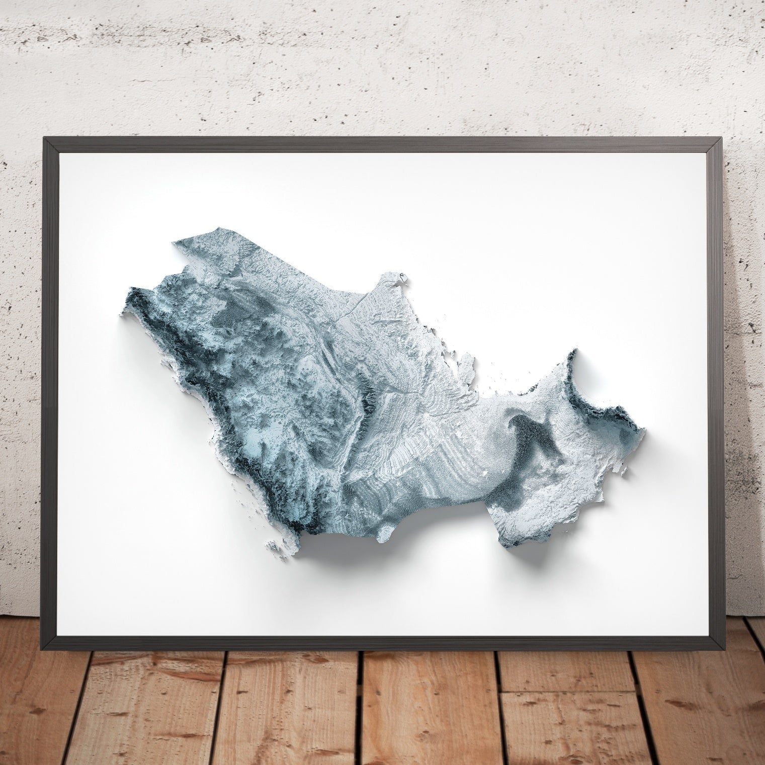 Gulf Countries Topographic 3D Relief Map – The Unique Maps Co.
