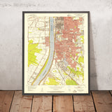 Old Map of Baton Rouge, Louisiana by USGS, 1953 – Port Allen & Mississippi River