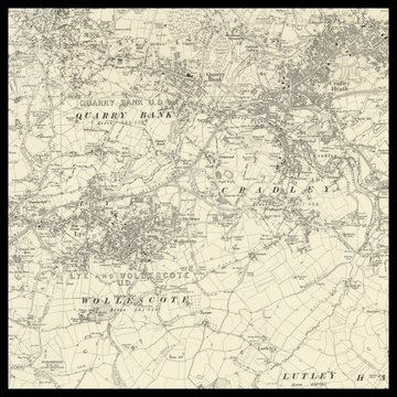 Eine alte Ordnance-Survey-Karte von Kingswinford