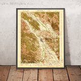 Old Map of Healdsburg, California by USGS, 1940 – Russian River, Dry Creek & Alexander Valley