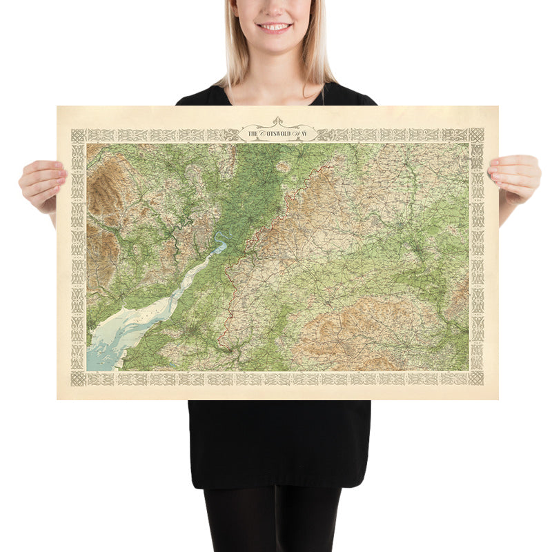Old Map of The Cotswold Way by Bartholomew and The Unique Maps Co.