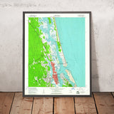 Old Map of St. Augustine, Florida by USGS, 1956 – St. Augustine Beach, Anastasia Island & Matanzas River