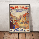 Affiche de voyage Paris : Exposition de l’habitation par Imprimerie Chaix, 1903 