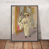 Frau in Weiß, die vor einem Spiegel steht (Woman in white standing in front of a mirror) von Henri Matisse, 1918 