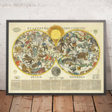 Planisfero celeste dello Zodiaco di Brunacci & Petrini, Napoli 1700 