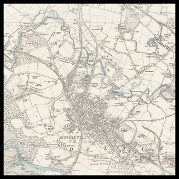 Eine alte Ordnance-Survey-Karte von Motherwell