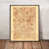 Old Map of Barrington, Illinois by USGS, 1923 – Schaumburg, Palatine & Fox River