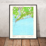 Old Map of Watch Hill, Rhode Island by USGS, 1953 – Block Island Sound & Little Narragansett Bay