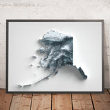 Alaska Topographic 3D Relief Map