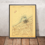 Old Map of Erie, Pennsylvania by USGS, 1900 – Lake Erie & Presque Isle Bay