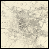 Mappa antica personalizzata di Cambridge 