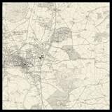 Personalised Old Map of Abergavenny