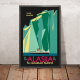 Affiche de voyage Alaska : Alaska via Canadian Pacific, glacier Taku par Canadian Pacific 