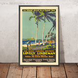 Lindeman Island Travel Poster: Lovely Lindeman, 1930