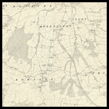 Una vecchia mappa Ordnance Survey di Halesowen