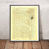 Old Map of Iowa City, Iowa by USGS, 1891 – University of Iowa & Iowa River