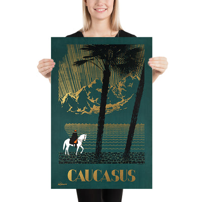 Caucasus Travel Poster by N. Zhukov