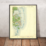 Old Map of Chatham, Massachusetts by USGS, 1943 – Pleasant Bay, Nantucket Sound & Monomoy Point