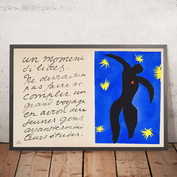 Una imagen enmarcada de Ícaro (Icarus) de Henri Matisse, 1947