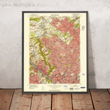 Old Map of Chestnut Hill, Pennsylvania by USGS, 1952 – Philadelphia, Germantown & Wissahickon Creek