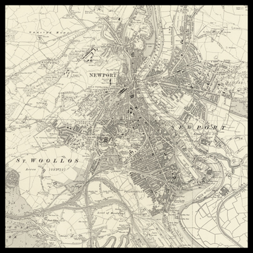Une ancienne carte Ordnance Survey de Newport