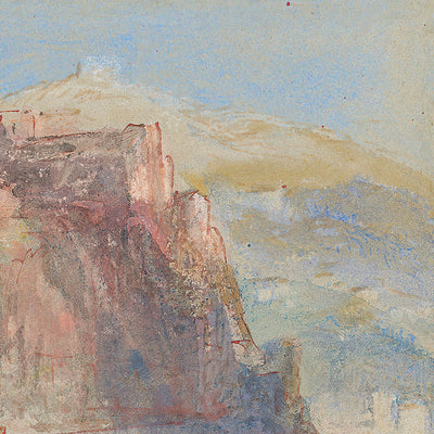 Gênes, vue de la mer, regardant vers l'église de Santa Maria Assunta à Carignano par Turner, 1802 