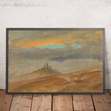 Winter Landscape, View of Zuarry Hill, Twilight by Frederic Edwin Church, 1850