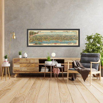 Vecchia mappa Birdseye della Costa Azzurra di Legresle, 1925: Nizza, Cannes, Monaco, Antibes, Tolone 