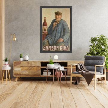 A framed image of Samson Kina Vintage Advertising Poster by Ernest Godfridnon, 1910